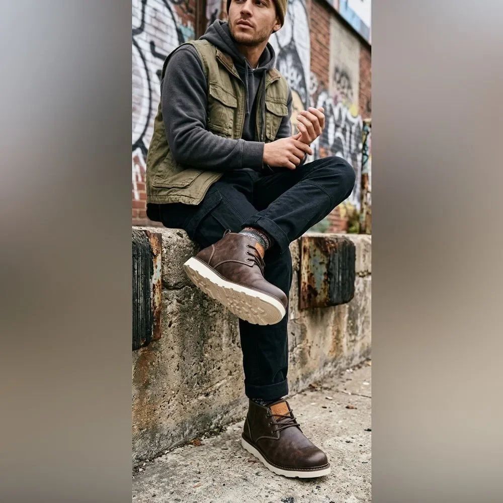 Buffalo David Bitton Metcalf Brown Chukka Boots Men’s Size 10 M NWT with Box